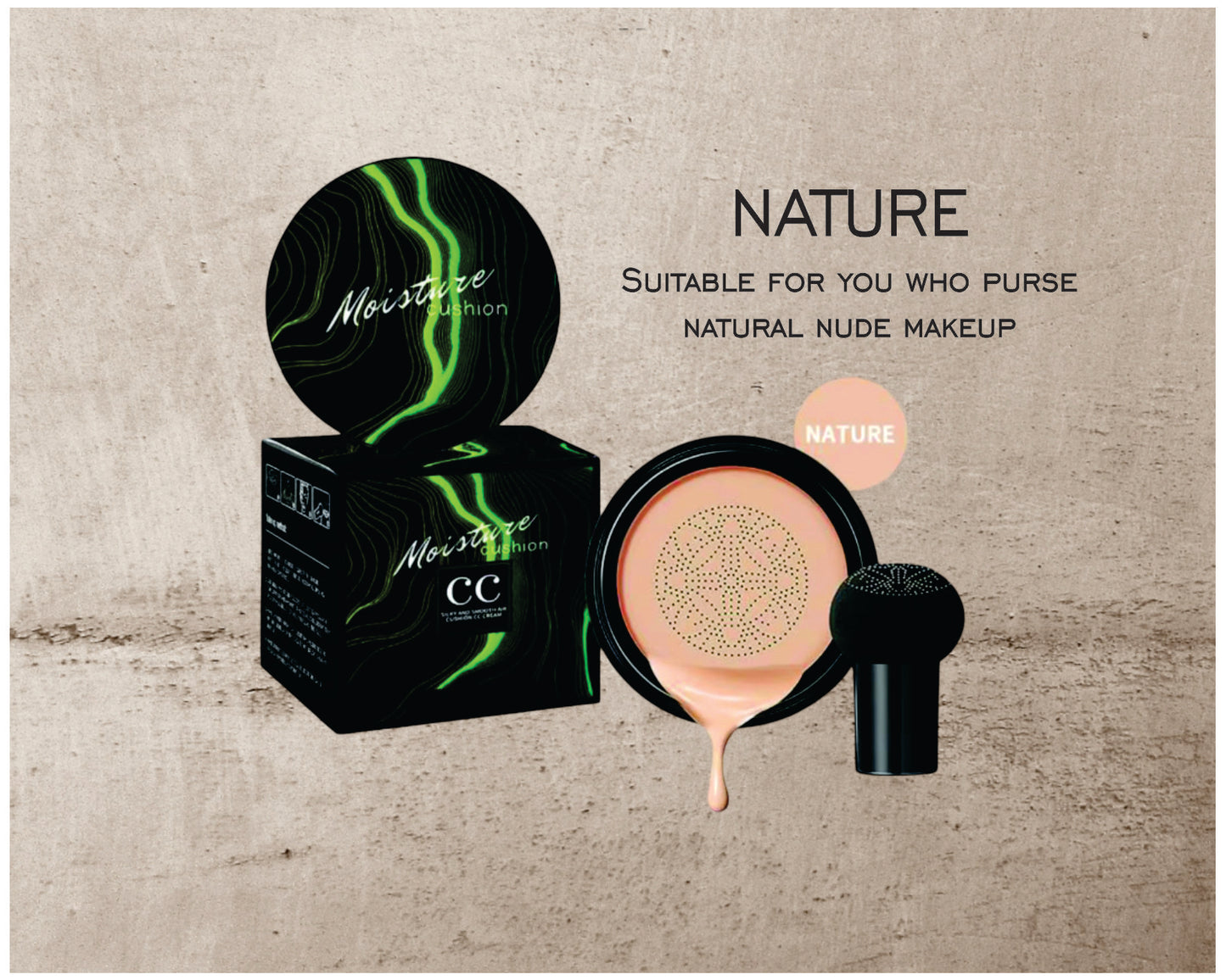 Natural  Make-up Base , Moisturizer, Concealer, Whitener, Oil control.
